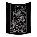 Detail of The Star XVII tarot tapestry with mermaid motif on black background - 73X95CM / Star - 100