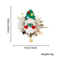 Christmas gnome hair clip with green tree hat, mesh glitter and gold foil tassels - HO Reindeer Gnome Style