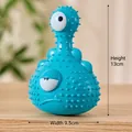 Blue monster squeaky dog chew toy for small dogs, size 13cm height and 9.5cm length - Gourd Style / Blue