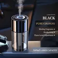 Black 160ml car aromatherapy spray diffuser with adjustable settings on car armrest - Plug-in Standard / Cologne
