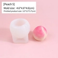 Peach shape silicone mold for DIY candles and soaps with finished pink wax peach - H88 Peach Style 5