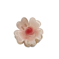 Pink and white gradient frangipani hair claw clip with transparent glitter finish - Colorful Plum Blossom Clip / Red