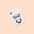Wolkachtige gecomprimeerde houtpulp spons met een schattig panda-cartoonontwerp erop - Schattige Panda (Met Koord)
