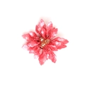 Elegant gradient pink acrylic flower hair clip with shiny finish and golden core beads - Plum Pink Water Ripple