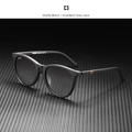 Polarized sports sunglasses in matte black frame with gradient gray lenses and stripe detail - Matte Black / Gradient Gray Lens
