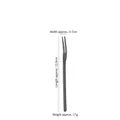 Japanese style 304 stainless steel dessert fruit fork in matte black finish, 12.9cm long - Fruit Fork / 130mm / Black