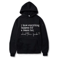 Completo felpa con cappuccio nera da donna con stampa grafica 'everything happens' - S / Nero