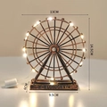Bronze London Eye ferris wheel model with LED lights and detailed size dimensions - With Lights / Rose Gold