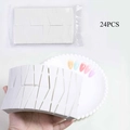 Set of 24 white high-density wedge sponges for nail art gradients and makeup - 24 Pieces / White