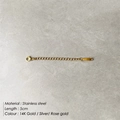 Catena di estensione per gioielli in acciaio inossidabile dorato 5cm per accessori DIY - 5cm / Color Acciaio