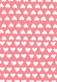 Absorbent coral pink kitchen dish towel with hand-painted white heart patterns - Full Print Pink Base White Hearts(MB1-31)