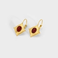 Rhombus Sonnenstrahl Roter Stein Stil (YYE023159-R)