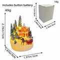 Glowing Christmas resin house ornament with button battery included for desktop - Colorful Glowing Small House Style G / Colorful