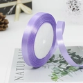 Glossy purple satin ribbon roll for gift wrapping and wedding DIY bow accessories - 21# Light Purple