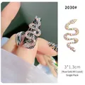 Schlangen-Nagel-Charm in Roségold mit AB-Strasssteinen 3x1,3cm für luxuriöse 3D-Maniküre - 3x1,3cm 1 Stück / Roségold AB Zirkon (2030#)