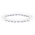 Rekbare 6mm natuurlijke witte kristallen kralenarmband met transparante ronde kralen - Bergkristal