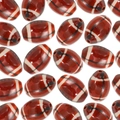 Brown ceramic American football beads for DIY jewelry making of bracelets and necklaces - Dark Brown
