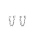 Orecchini pendenti a catena in argento sterling S925 per donna con perno a sfera lucido - Argento 925 / Argento