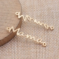 Colgante dorado mama de aleación para joyería DIY con diseño de letras artísticas - Oro KC