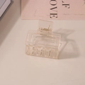 Elegant rectangular square hair claw clip in transparent champagne color for styling - Bulk/5cm / Transparent Champagne
