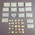 DIY translucent silicone molds for making resin donuts, cookies, and waffles - 15 Piece Set