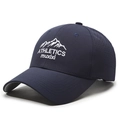 Navy blue breathable mesh baseball cap with Athletics embroidery and adjustable strap - Adjustable / Navy Blue
