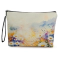 Neceser floral con estampado de margaritas en acuarela y práctica correa de mano - Estilo 1