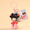 Portachiavi con statuetta cartoon Xi Shi in hanfu rosa per borse e chiavi - Confezione in sacchetto OPP / Coppia in Stile Cinese - Ragazza - Rosa