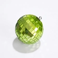 Light green disco mirror ball with hanging loop for festive wedding party decorations - 3cm / Fruit Green
