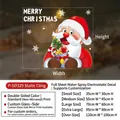 Adesivo statico per finestre con Babbo Natale e tabella taglie per decorazioni - Babbo Natale con sacchetto regalo(P-SD329) / Piccolo (35x30cm)