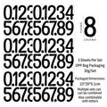 Black vinyl number stickers 0-9 set, 4 inch bold self-adhesive decals for mailboxes - Black Numbers (3 Sheets/Set)