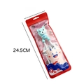 Blue cartoon bear training chopsticks set for kids in 9x24.5cm retail packaging - Green Bear Training Chopsticks (Cartoon Bag)