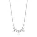 Sparkling S925 sterling silver necklace featuring teardrop zircons and dainty beads - 925 Silver / 925 Sterling Silver