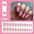 Faux ongles à presser avec relief étoile de mer et coquillage rose perle et nude - Océan Magenta (Style Colle)