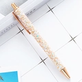 Sparkly multi-color glitter ballpoint pen with polished rose gold metal accents - Sequin Light Rose Gold