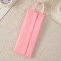 Borsa organizer rosa per biancheria intima da viaggio con manico su tessuto intrecciato - rosa acceso