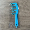 Blue Z-shaped hair volumizing comb for bangs and roots styling in portable plastic wrap - Blue (OPP Bag)