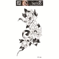 Waterproof 3D temporary tattoo sticker FF-144 featuring a realistic snake and flower design - Snake with Flowers (FF-144)