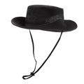 Schwarzer Outdoor-Sonnenhut für Herren mit atmungsaktivem Mesh und verstellbarer Kordel - Verstellbar / Schwarz