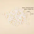 Lot de mini anneaux ovales en silicone blanc, accessoires de modèle réduit 1,8x1,4 cm - Anneau de Calmar Blanc
