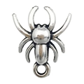 Colgante de araña en aleación de plata antigua para joyería DIY con acabado vintage - 1 pieza araña 14x17mm (plata antigua)