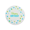 White and blue round Happy Birthday pin badge accessory for party decoration - Happy Birthday 4 / 58mm