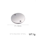 Connecteur pendentif rond 13mm en acier inoxydable pour bijoux DIY poids 1g - Disque Couleur Acier 13mm (KLJ326-Z)