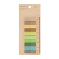 Morandi PET Index-Tabs Set mit 10 Farben und 14cm Lineal für Ringbuchordner - Vanille Uni