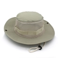 Outdoor sun hat in khaki with breathable mesh panels and adjustable chin strap - One Size L (58-60cm) / Mesh/Beige