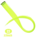 Fluorescent yellow-green 22-inch clip-in synthetic hair extension with gradient fiber - Fluorescent Green (22)
