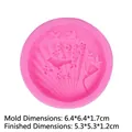 Molde de silicona rosa con abanico de bambú y urraca para repostería creativa DIY - 1# (Abanico Urraca Ciruelo) / Rosa