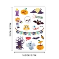 Waterproof Halloween cartoon tattoo stickers featuring pumpkins and ghosts, size 21x14.5cm - HW-007 Style