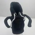 Mini black knitted hoodie for car gear shifter cover with white adjustable drawstrings - New Black Checkerboard