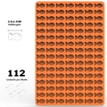 Vista detallada del molde de silicona naranja con 112 cavidades de peces para golosinas - Pequeño Pez Naranja